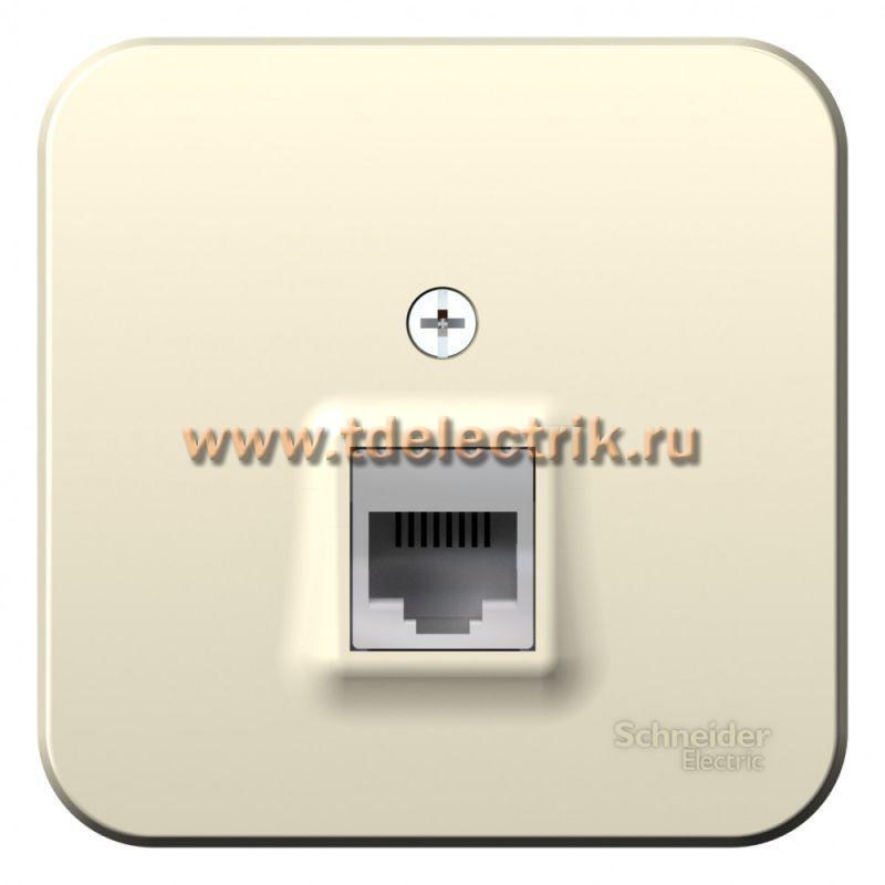 Фотография №1, BLANCA О/У Розетка компьютерная RJ45, кат.5E, изол.пл.,молочный